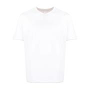 Casual Wit Katoenen T-Shirt Korte Mouw Eleventy , White , Heren