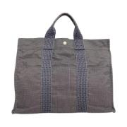 Pre-owned Canvas totes Hermès Vintage , Gray , Dames