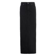 Denim Candy Stick Rok Mother , Black , Dames