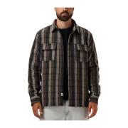 Bruin Geruit Overshirt Casual Stijl Anerkjendt , Multicolor , Heren