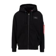 Sportieve capuchon sweatjack Alpha Industries , Black , Heren