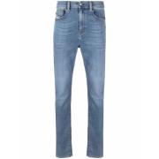 Blauwe Straight Jeans Casual Stijl Diesel , Blue , Heren