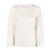 Casual Wit Wol Katoen Trui See by Chloé , White , Dames