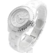 Pre-owned Polyester watches Chanel Vintage , White , Dames