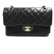 Pre-owned Leather chanel-bags Chanel Vintage , Black , Dames