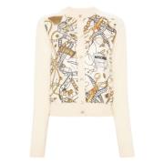 Beige Merino Wol Vest Moschino , Beige , Dames