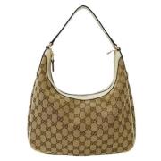 Pre-owned Canvas shoulder-bags Gucci Vintage , Beige , Dames