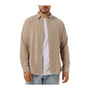 Ribfluwelen Overshirt Beige Selected Homme , Beige , Heren