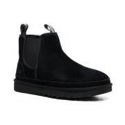 Zwarte Shearling Enkellaarzen UGG , Black , Heren