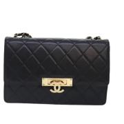 Pre-owned Leather chanel-bags Chanel Vintage , Black , Dames