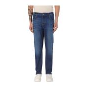 Stretch denim jeans met taps toelopende pasvorm PT Torino , Blue , Her...