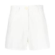 Beige Katoenen Casual Shorts Forte Forte , Beige , Dames