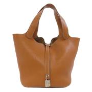 Pre-owned Leather shoulder-bags Hermès Vintage , Brown , Dames