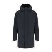 Donkergrijze Parka met Afneembare Liner Krakatau , Gray , Heren