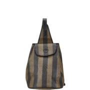 Pre-owned Leather backpacks Fendi Vintage , Brown , Dames