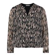 Blouse met print Betty & Co , Black , Dames