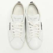 Pre-owned Leather sneakers Prada Vintage , White , Dames