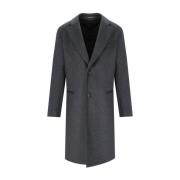 Donkergrijze Wollen Phantom Jas Emporio Armani , Gray , Heren