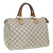 Pre-owned Canvas handbags Louis Vuitton Vintage , White , Dames