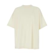 Beige Crew Neck T-shirt met Mini Patch Fear Of God , Beige , Heren