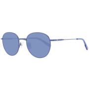 Blauwe Herenzonnebril Ronde Metalen Frame Hackett , Blue , Unisex