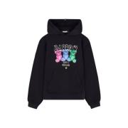 Hoodie met All-Over Prints Barrow , Black , Heren