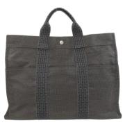 Pre-owned Canvas totes Hermès Vintage , Gray , Dames