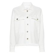 Witte Versleten Casual Overhemd met Lange Mouwen Eleventy , White , Da...