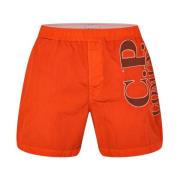 Eco-Chrome R Logo Zwemshorts C.p. Company , Orange , Heren