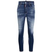 Blauwe Skinny Twiggy Jeans Dsquared2 , Blue , Dames