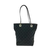 Pre-owned Canvas totes Gucci Vintage , Black , Dames