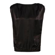 Zwarte Wrap Top met V-hals My Essential Wardrobe , Black , Dames