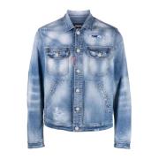 Logo Denim Jack Dsquared2 , Blue , Heren