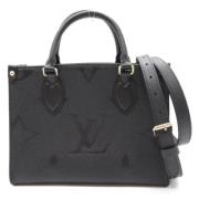 Pre-owned Leather handbags Louis Vuitton Vintage , Black , Dames