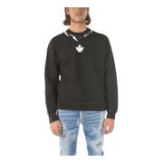 Luxe Crew Neck Jumper Dsquared2 , Black , Heren