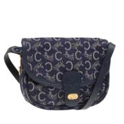 Pre-owned Canvas shoulder-bags Celine Vintage , Blue , Dames