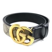 Pre-owned Leather belts Gucci Vintage , Black , Dames