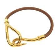 Pre-owned Leather bracelets Hermès Vintage , Brown , Dames