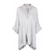 Grijze Casual Wol Viscose Poncho Sweater Michael Kors , Gray , Dames