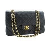 Pre-owned Leather chanel-bags Chanel Vintage , Black , Dames