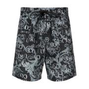 Grijze Couture Print Shorts Versace Jeans Couture , Gray , Heren