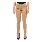 Beige Skinny Jeans met Medium Taille Silvian Heach , Beige , Dames