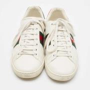 Pre-owned Leather sneakers Gucci Vintage , White , Dames