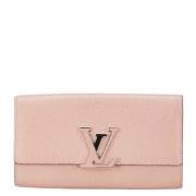 Pre-owned Leather wallets Louis Vuitton Vintage , Pink , Dames