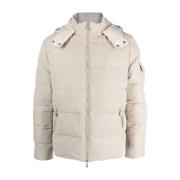 Beige Puffer & Down Jacket met capuchon Eleventy , Beige , Heren