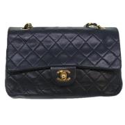 Pre-owned Leather chanel-bags Chanel Vintage , Black , Dames