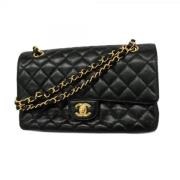 Pre-owned Leather chanel-bags Chanel Vintage , Black , Dames