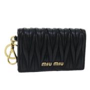 Pre-owned Leather wallets Miu Miu Pre-owned , Black , Dames