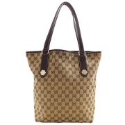 Pre-owned Canvas totes Gucci Vintage , Brown , Dames