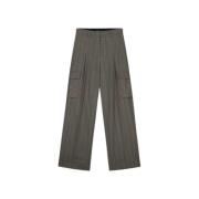 Herringbone Cargo Broek Olaf Hussein , Gray , Dames